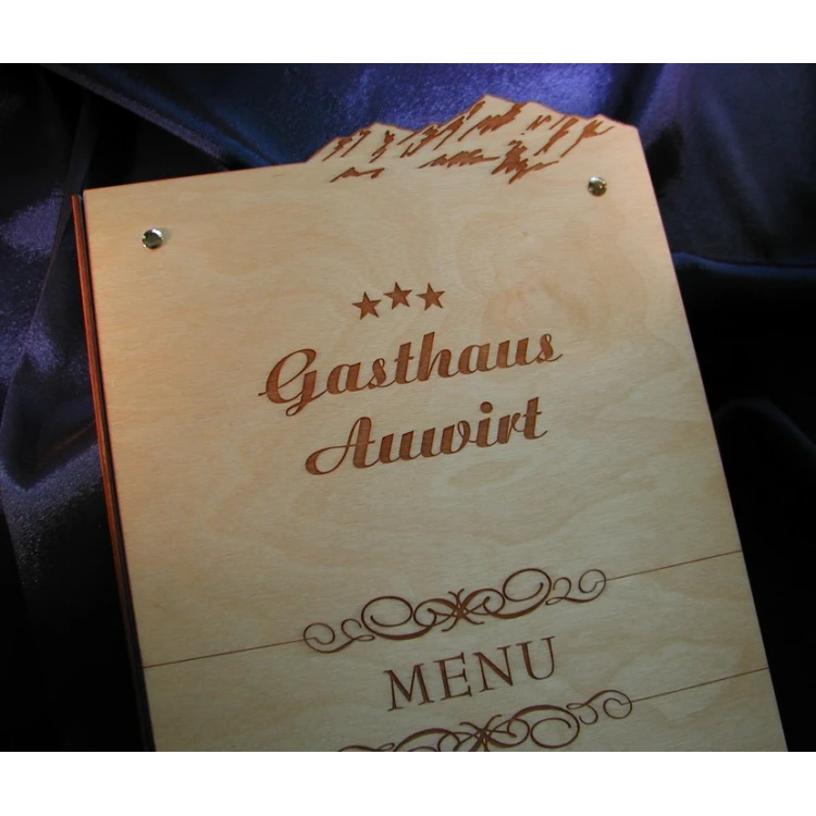 Karta menu z DREWNA