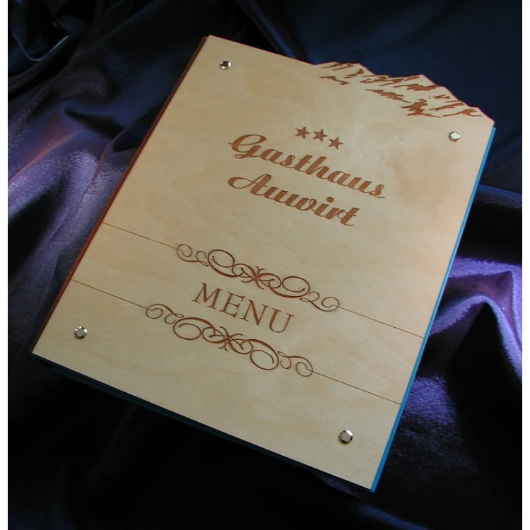 Karta menu z DREWNA