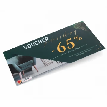 Karta plastikowa - Voucher - tworzywo HIPS 1mm - wym. 215x101mm - kolorowy druk UV - WZ041