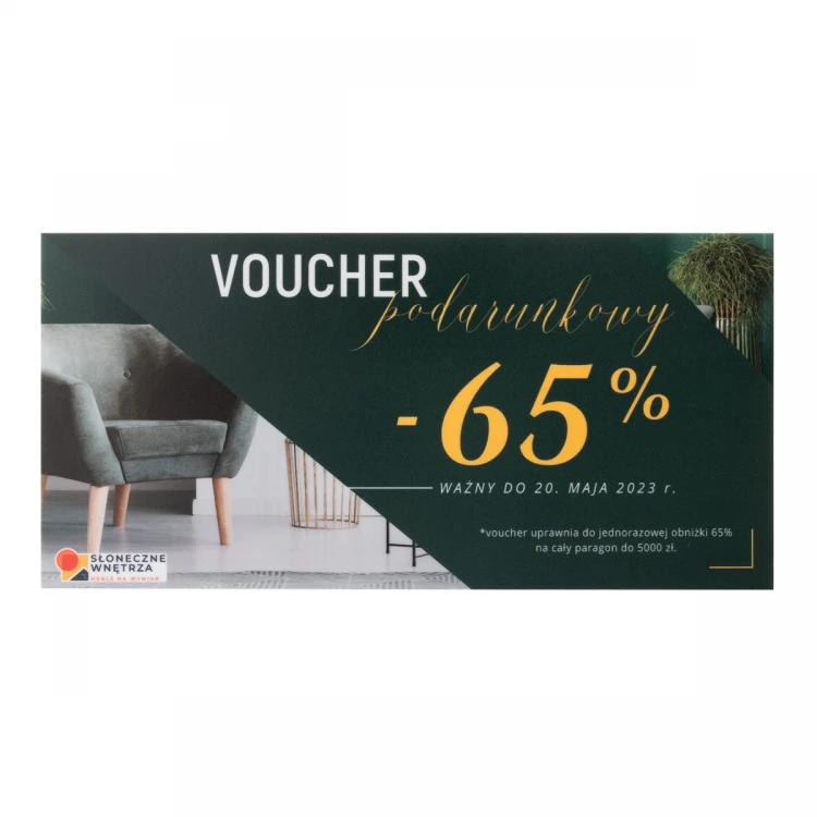 Karta plastikowa - Voucher - tworzywo HIPS 1mm - wym. 215x101mm - kolorowy druk UV - WZ041