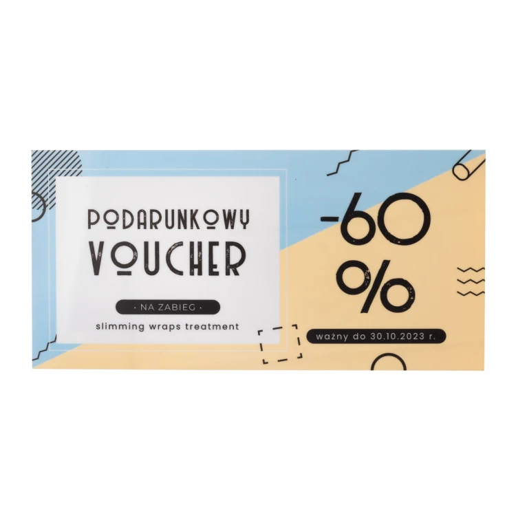 Karta plastikowa - Voucher - tworzywo HIPS 1mm - wym. 215x101mm - kolorowy druk UV - WZ042