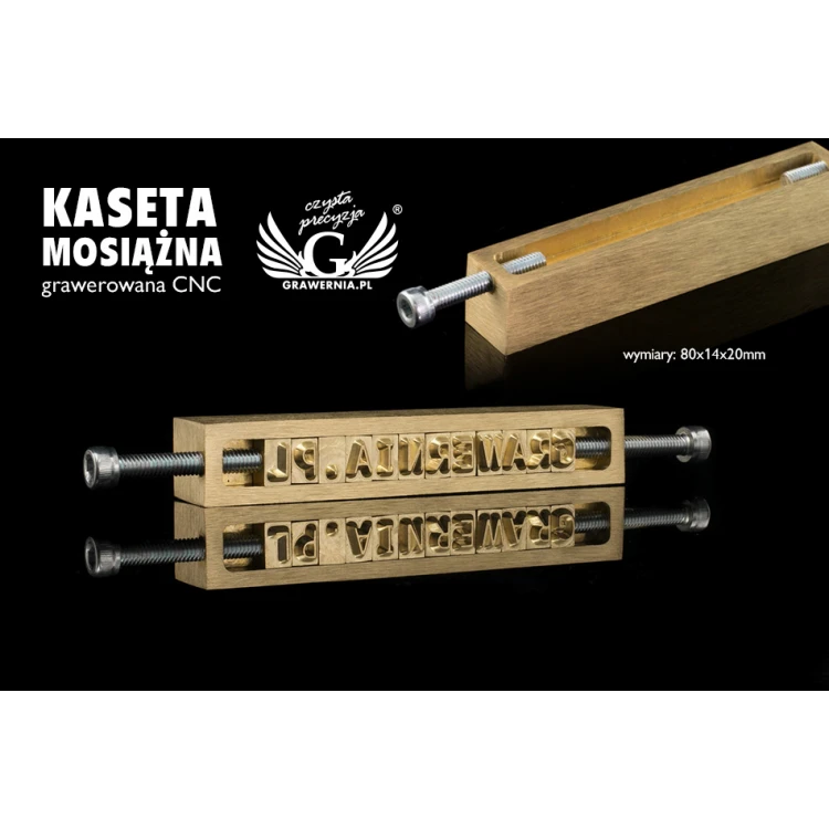 Kaseta znakująca do wyciskania tekstu na gorąco i zimno - jednolinijkowa - CNC060