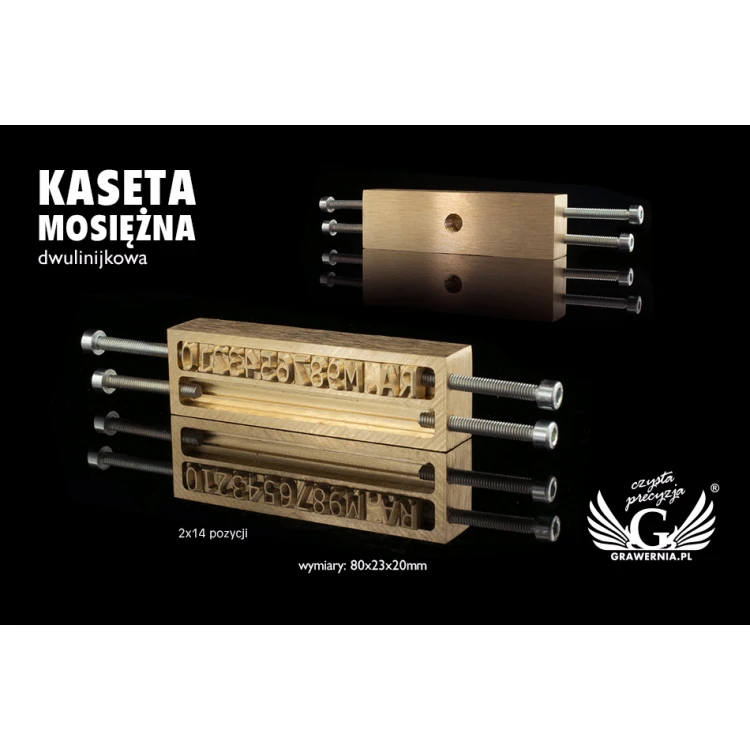 Kaseta znakująca do wyciskania tekstu na gorąco i zimno - dwulinijkowa - CNC065