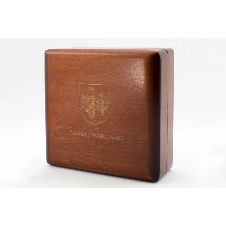 Kasetka etui drewniane na medal o średnicy 70mm - KAS04