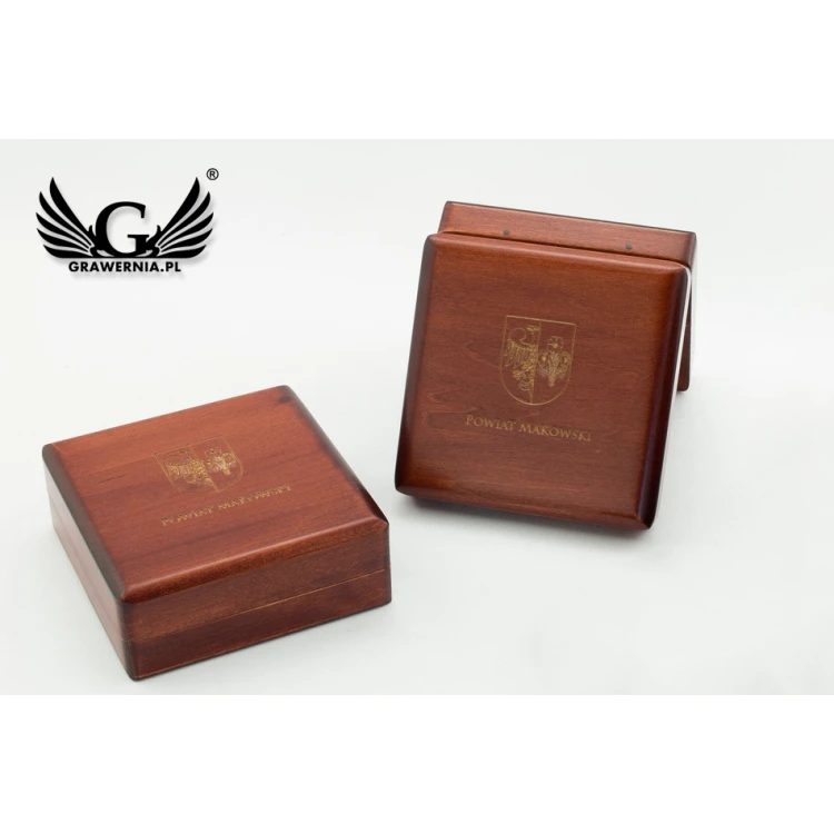 Kasetka etui drewniane na medal o średnicy 70mm - KAS04