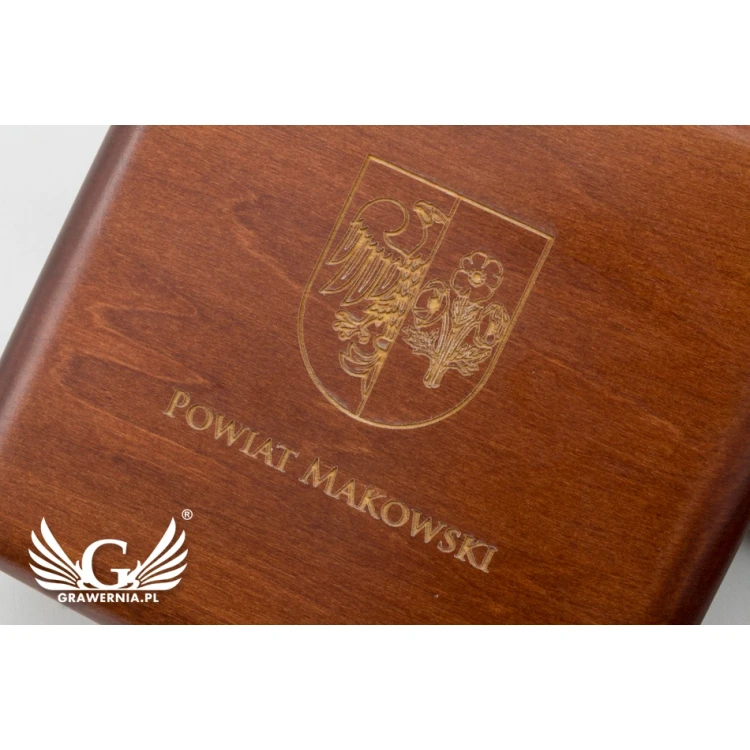 Kasetka etui drewniane na medal o średnicy 70mm - KAS04