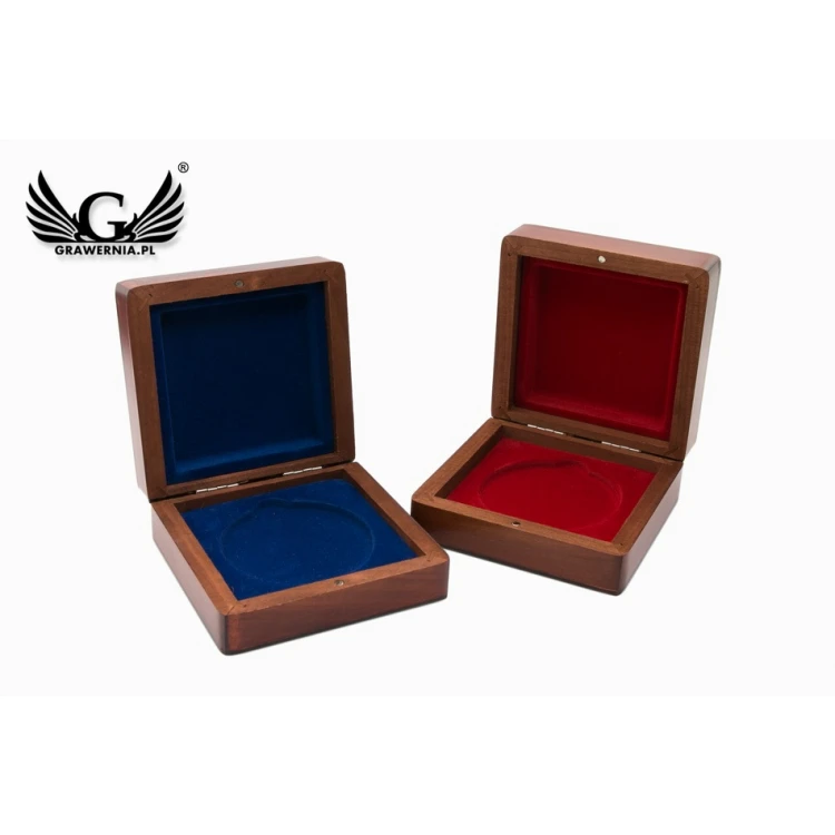 Kasetka etui drewniane na medal o średnicy 70mm - KAS04