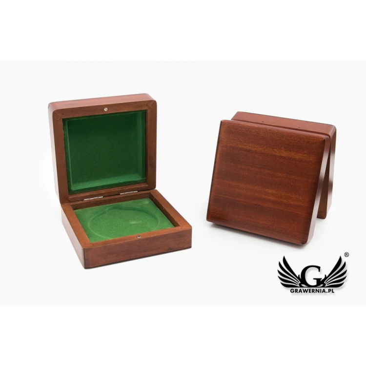 Kasetka etui drewniane na medal o średnicy 70mm - KAS04