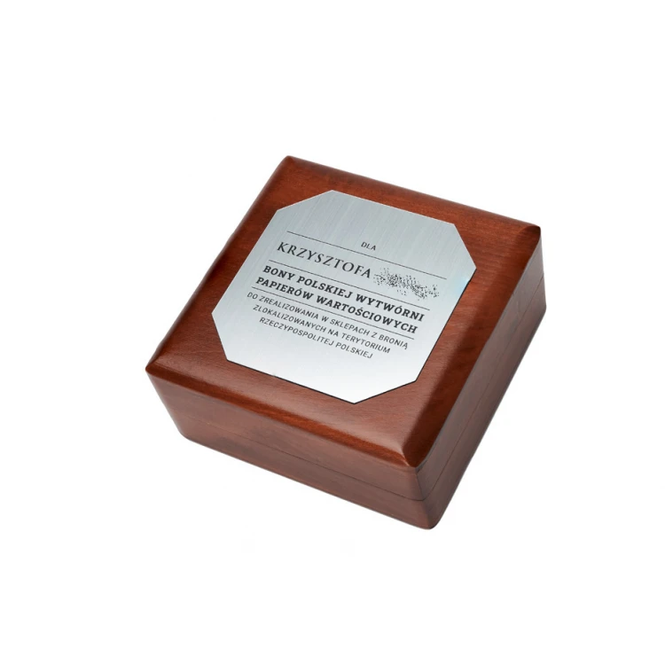 Kasetka etui drewniane na medal o średnicy 70mm - KAS015