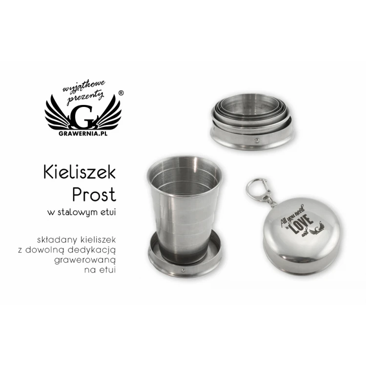 Kieliszek składany Prost 65 ml - z dowolnym grawerem