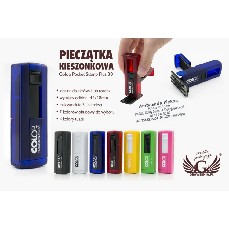 Kieszonkowa pieczątka Colop Pocket Plus 30 - wym odbicia: 47x18mm - COL019