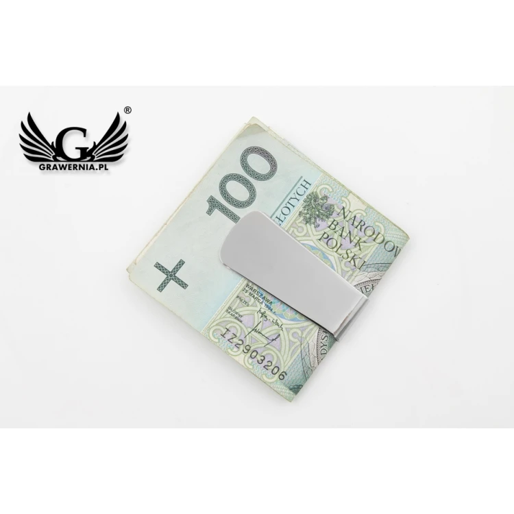 Klips do banknotów Kevin z grawerem - SP008