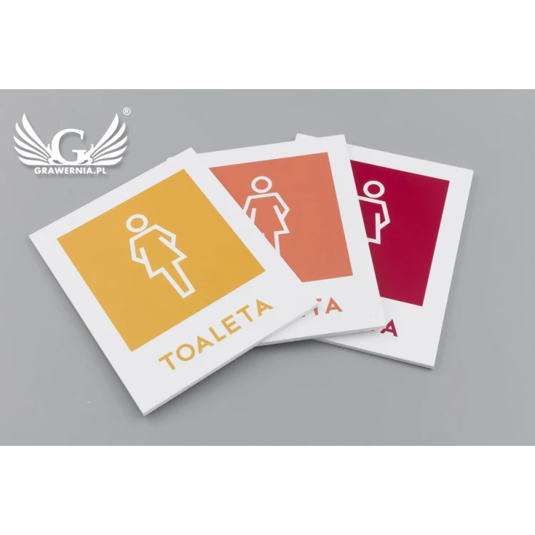 Oznakowanie toalet - Druk UV - PVC 3mm - wym. 90x110mm - TT023