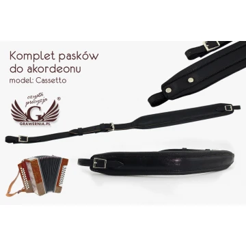 KOMPLET PASKÓW DO AKORDEONU czarne - model Cassetto - wersja Komfort - PDA002