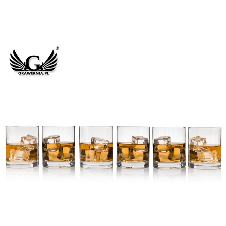 Szklanki do whisky z grawerem 6 sztuk - Baldwin - SZK001