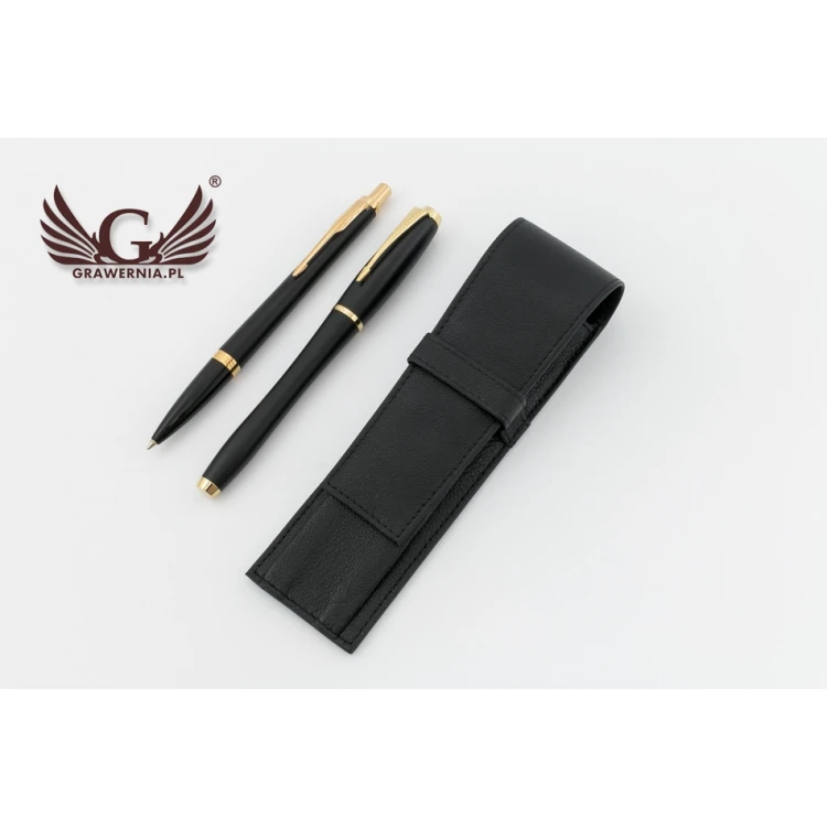 Zestaw Parker URBAN Muted Black GT pióro wieczne i długopis z etui - PAR006-DUO-PT