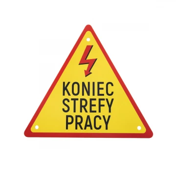 Koniec strefy pracy - wym. 271x240mm - PVC - druk UV - BHP193 