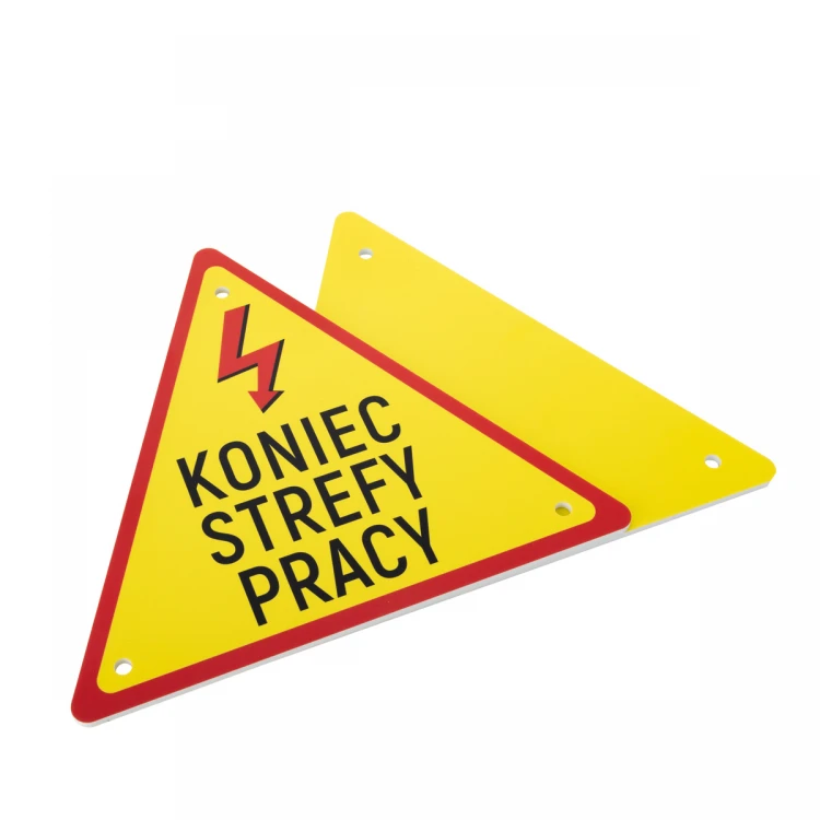 Koniec strefy pracy - wym. 271x240mm - PVC - druk UV - BHP193 