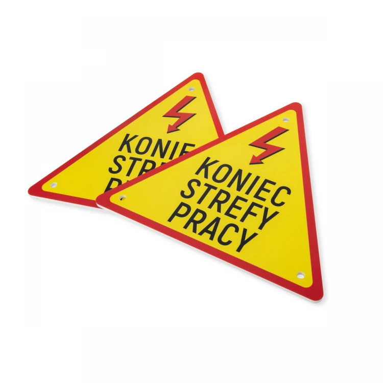 Koniec strefy pracy - wym. 271x240mm - PVC - druk UV - BHP193 