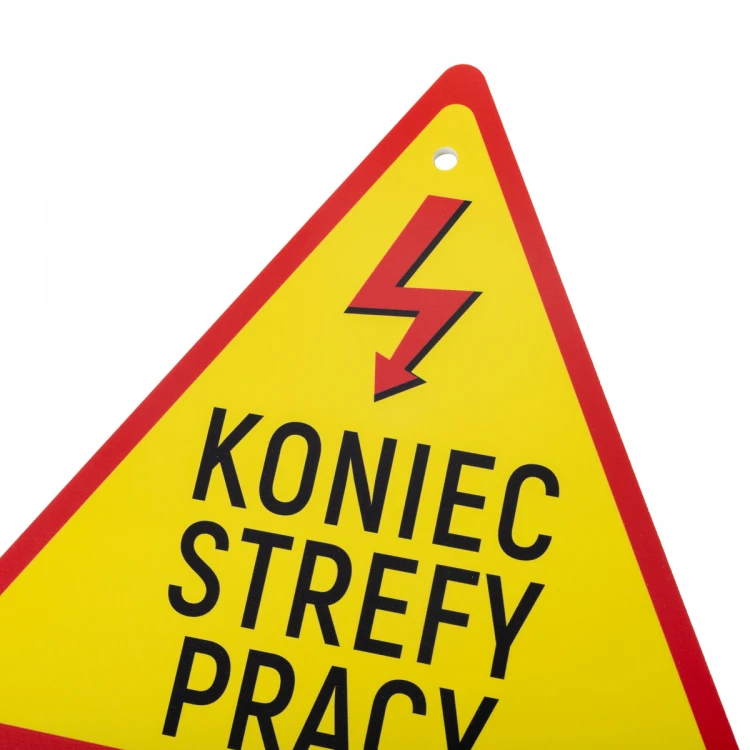 Koniec strefy pracy - wym. 271x240mm - PVC - druk UV - BHP193 