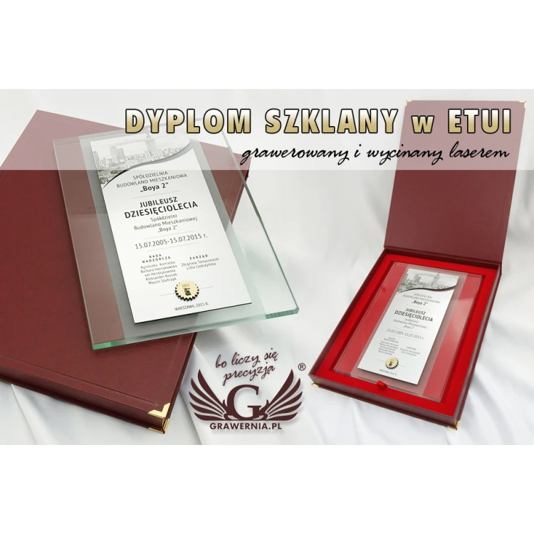 DYPLOM SZKLANY - DSZ045 - pionowy