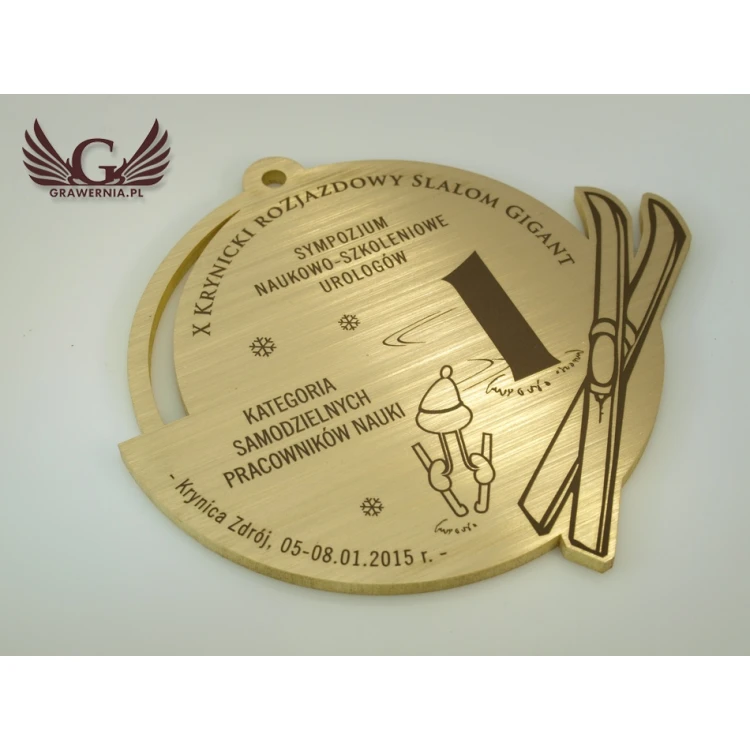 Medale metalowe w trzech kolorach (mosiądz, stal, miedź) - wymiary 93x88mm - MGR091