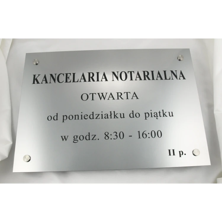 SZYLD NOTARIUSZA - godziny otwarcia - SZ026 - wym. 50x35cm