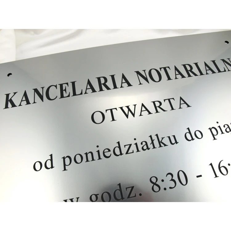 SZYLD NOTARIUSZA - godziny otwarcia - SZ026 - wym. 50x35cm