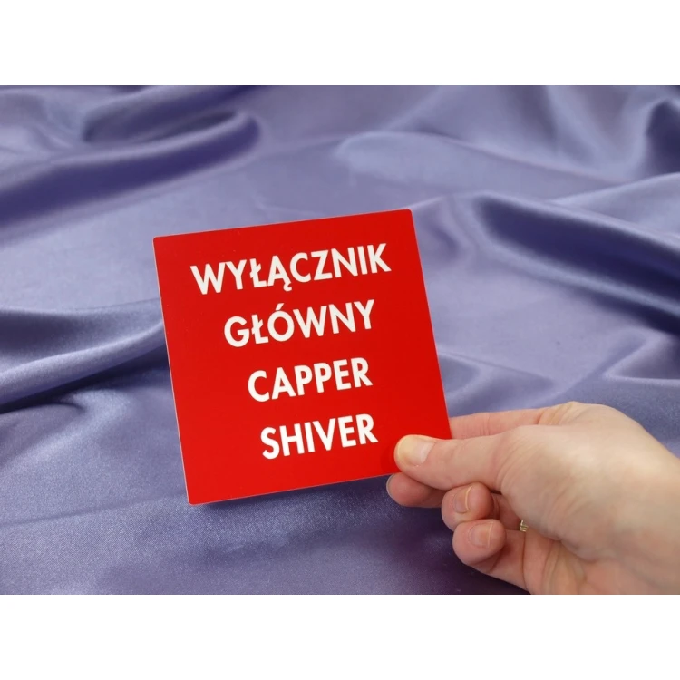 Tabliczki czerwone do oznakowań urządzeń  - wymiar: 100x100mm