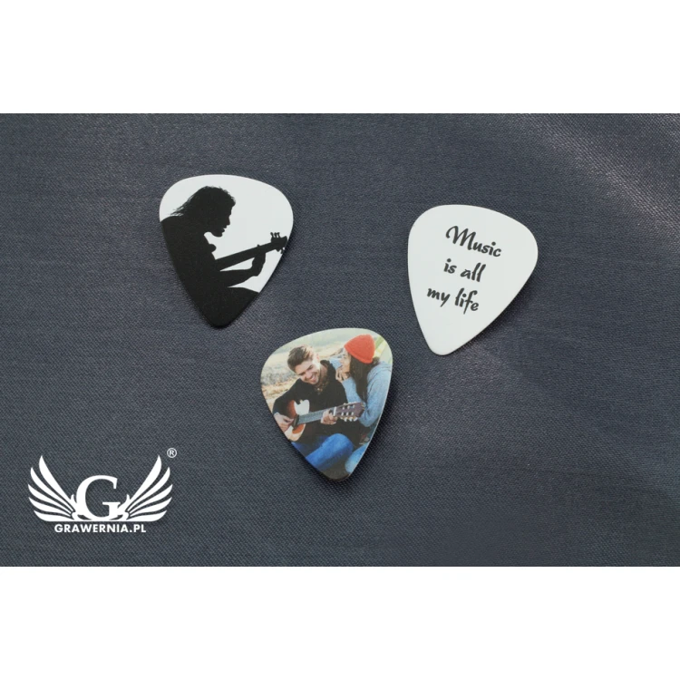 Kostki do gry na gitarze z nadrukiem UV - KG09