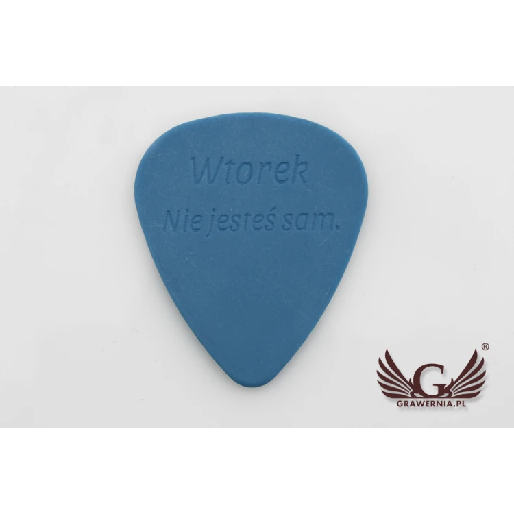 Kostki do gry na gitarze z własnym logo - plastikowe - zestaw: 6 sztuk - KG11