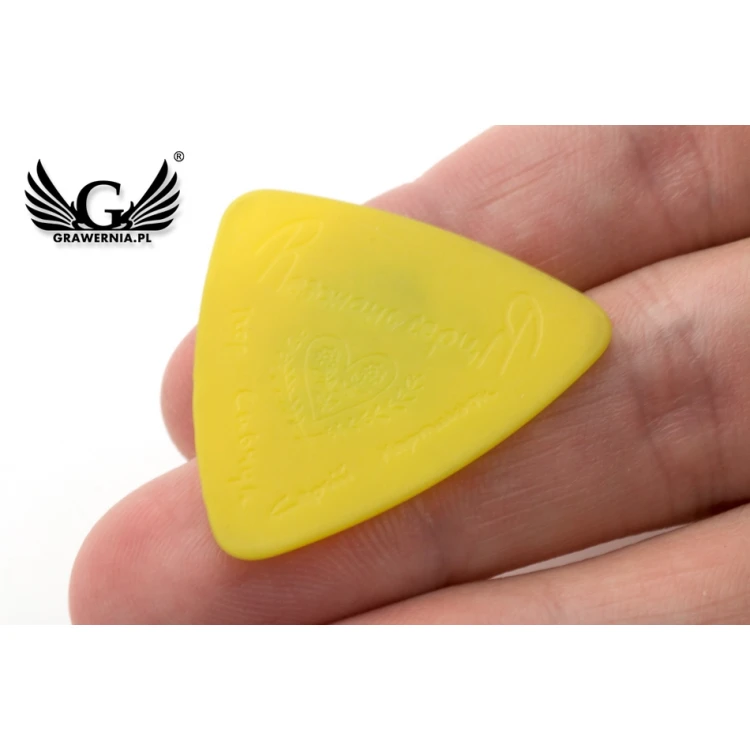 Kostki do gry na gitarze z własnym logo - plastikowe - zestaw: 6 sztuk - KG11