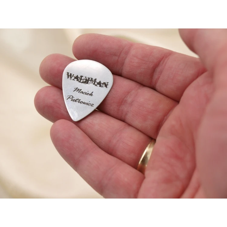 Kostki do gry na gitarze z własnym logo - stalowe - zestaw: 3 sztuk