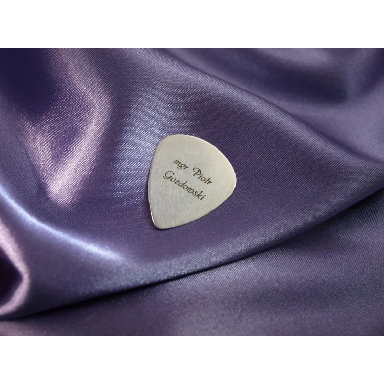 Kostki do gry na gitarze z własnym logo - stalowe - zestaw: 3 sztuk