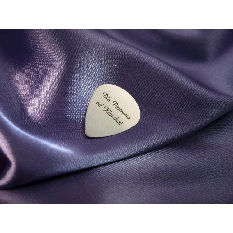 Kostki do gry na gitarze z własnym logo - stalowe - zestaw: 3 sztuk