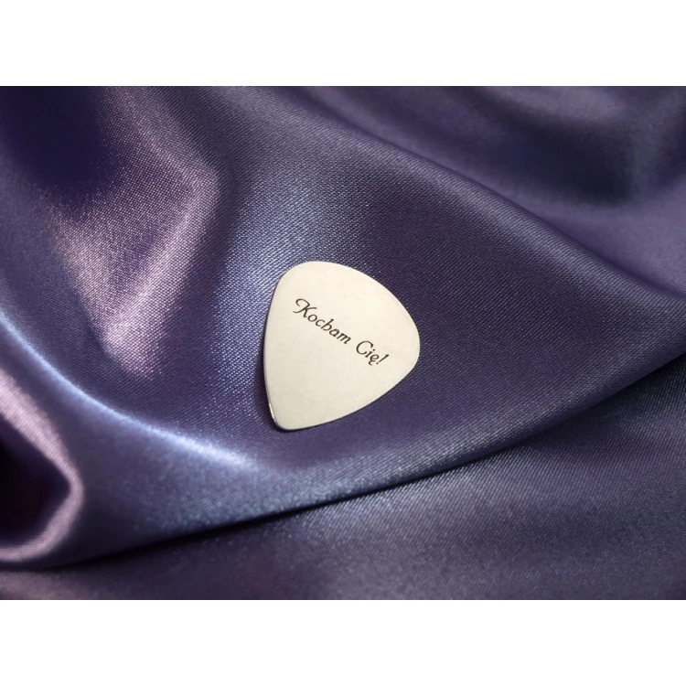 Kostki do gry na gitarze z własnym logo - stalowe - zestaw: 3 sztuk