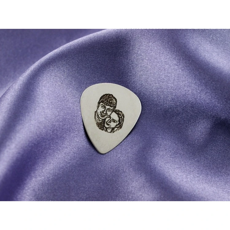 Kostki do gry na gitarze z Twoją fotografią i dedykacją - stalowe - zestaw: 3 sztuk