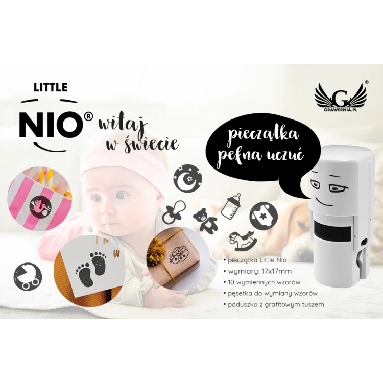 Kreatywna pieczątka Colop Little Nio - Witaj na świecie - COL050