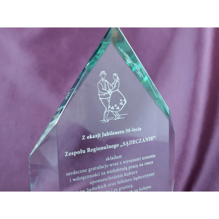 Trofeum szklane w etui - PLATINUM