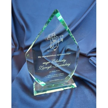 Trofeum szklane w etui - PLATINUM