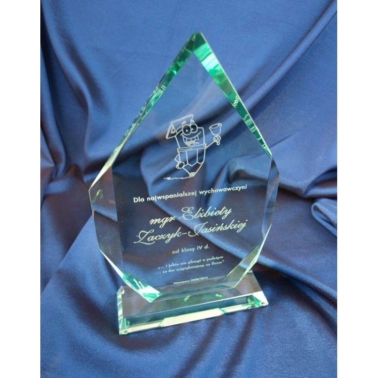 Trofeum szklane w etui - PLATINUM