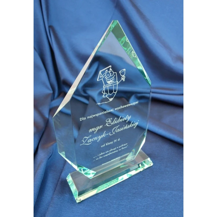 Trofeum szklane w etui - PLATINUM