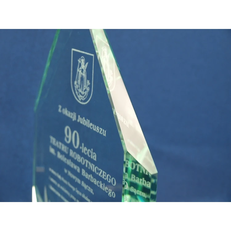 Trofeum szklane w etui - PLATINUM