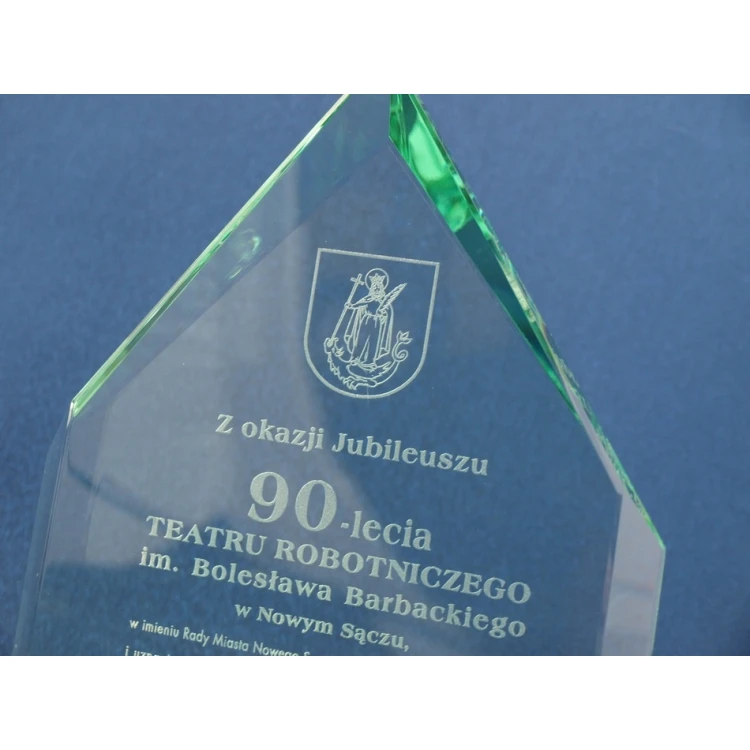 Trofeum szklane w etui - PLATINUM