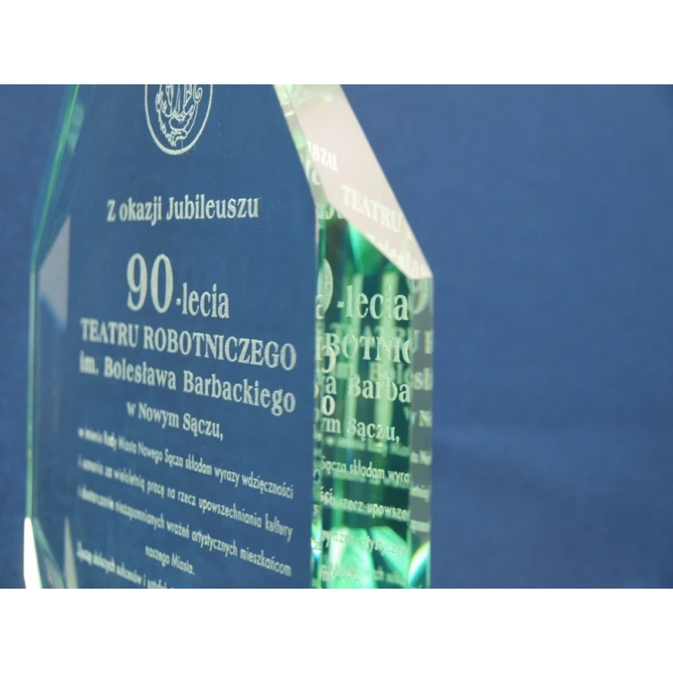 Trofeum szklane w etui - PLATINUM