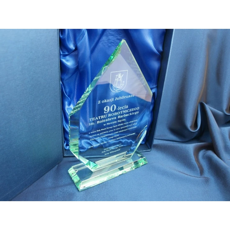 Trofeum szklane w etui - PLATINUM