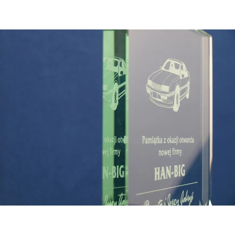 Trofeum szklane w etui - TARCZA 