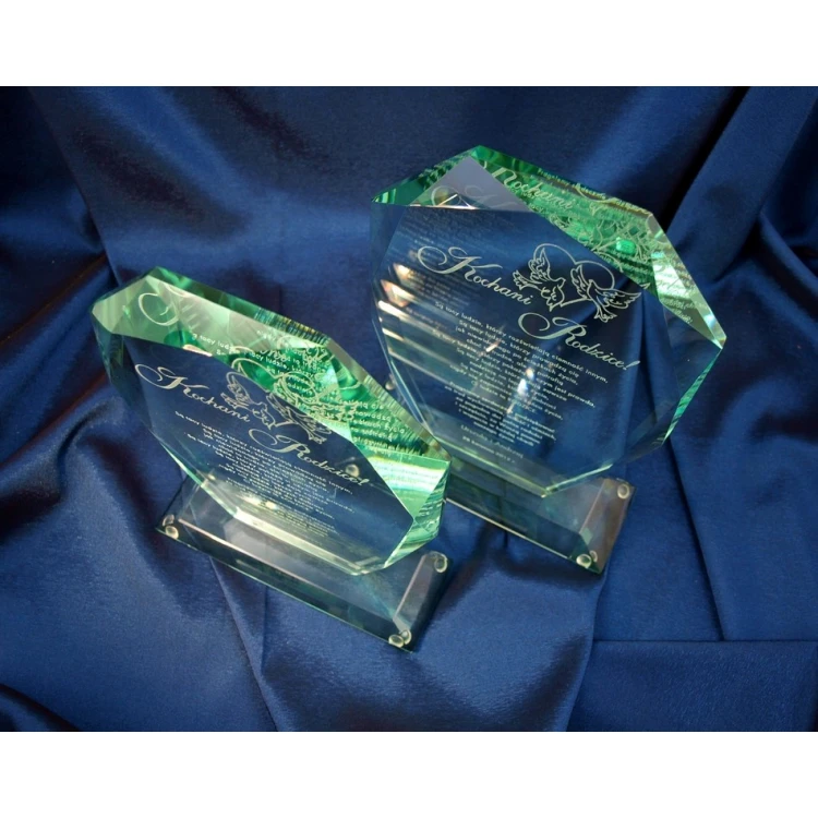 Trofeum szklane w etui - MILO - Pamiątka Ślubu