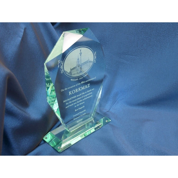 Trofeum szklane w etui - MILO z fotografią