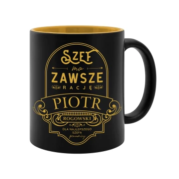 Kubek ceramiczny z grawerem - DLA SZEFA - poj. 325ml - KUB055